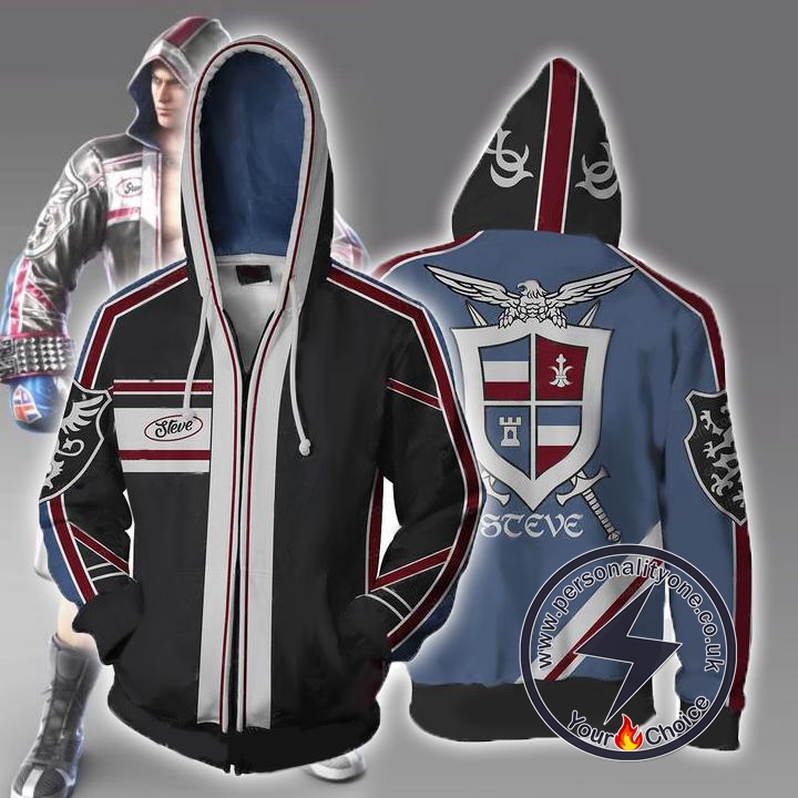 Tekken Hoodies - Tekken 7 Steve Fox Zip Up Hoodie Jacket